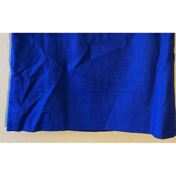 COPY - Talbots Pencil Skirt Royal Blue Lined Size 12 Front Slit Pockets Woven N… - Picture 3 of 10